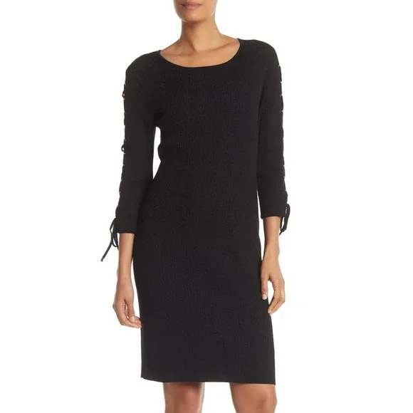 black lace dress shein SHEIN Plus Lantern Sleeve Mock Neck Lace Dress main image 1